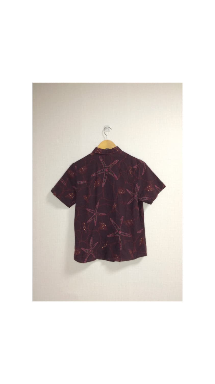 빈티지 딥퍼플 컬러풀 프린팅 반팔 셔츠 상품이미지3