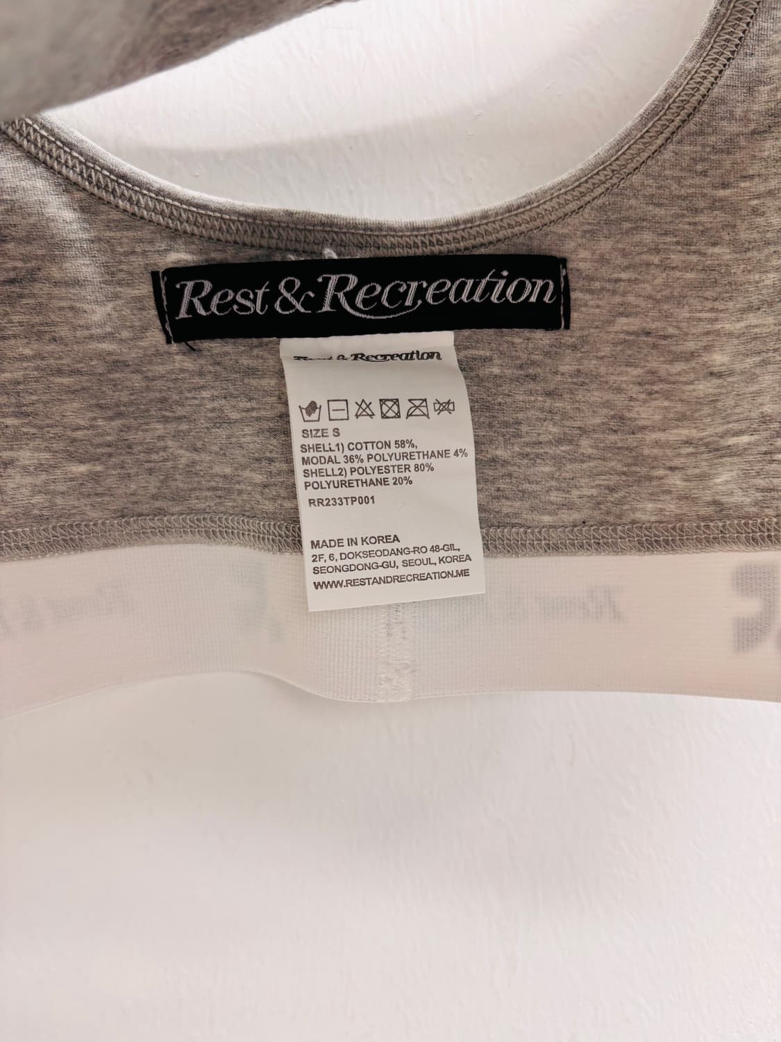 레스트앤레크레이션(Rest & Recreation) RR 로고 브라탑 상품이미지4