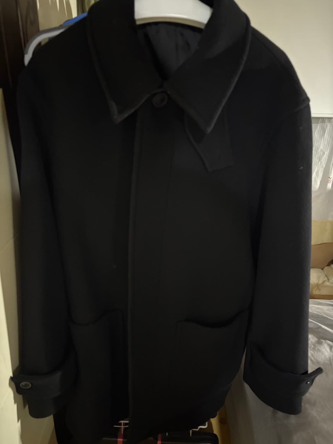 쿠어 COOR 벨란디 캐시미어 블렌드 하프코트 블랙 | 24년 12월 구 상품이미지5