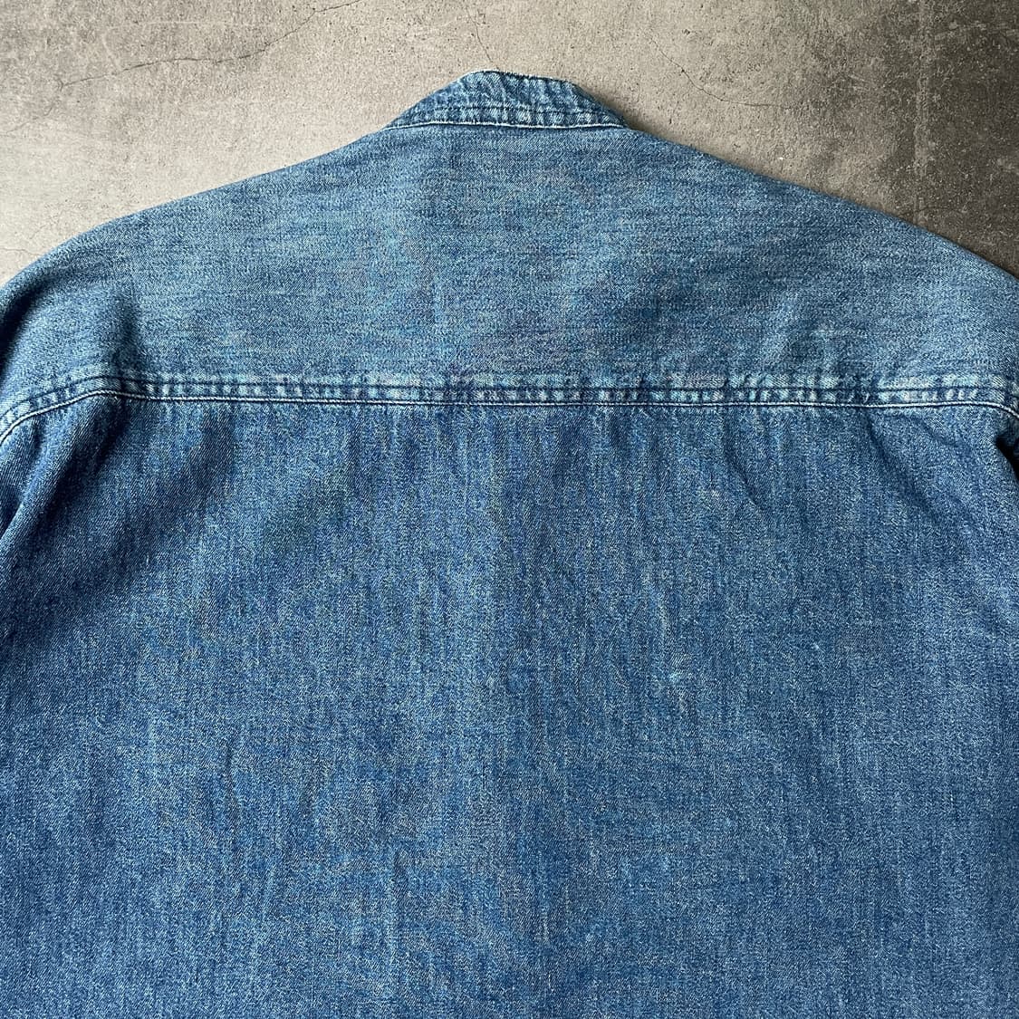 UNKNOWN 빈티지 데님 밴드칼라 코튼셔츠 A00401 상품이미지7