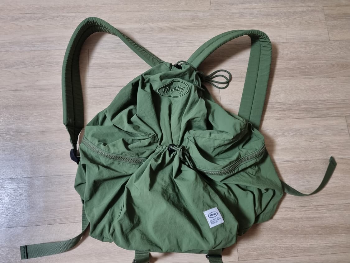 Mmlg 럭색 드로우스트링 백팩 카키 상품이미지1