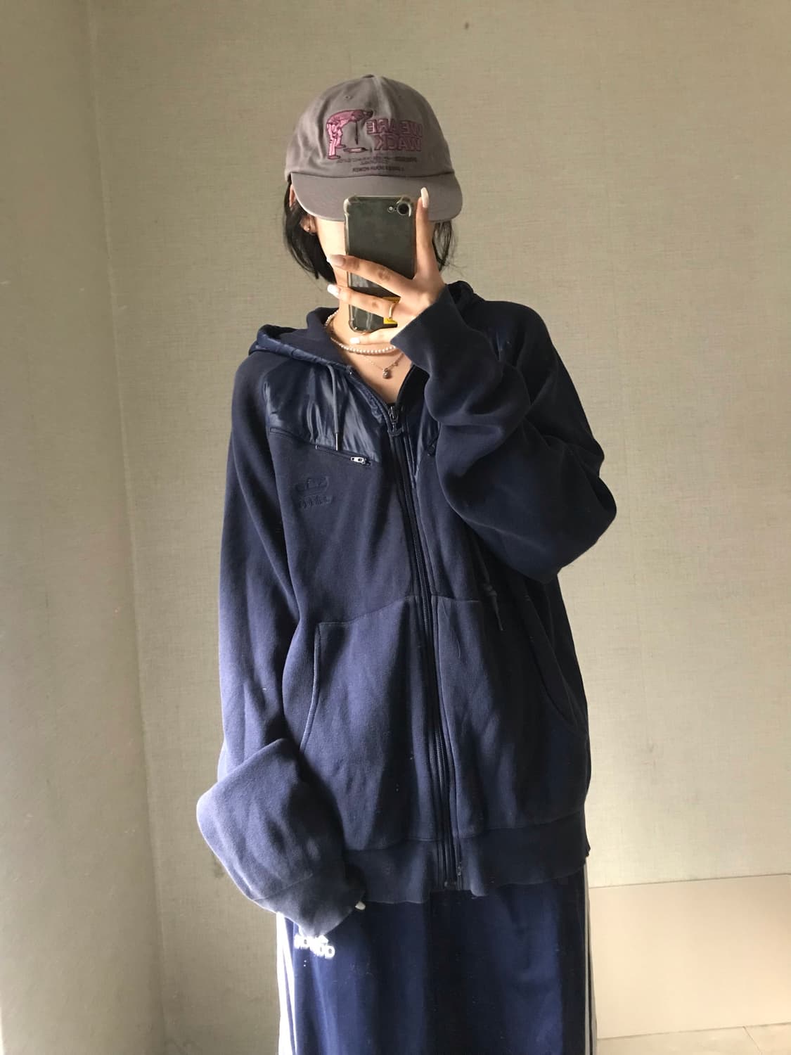 아디다스 네이비 니트집업 상품이미지1