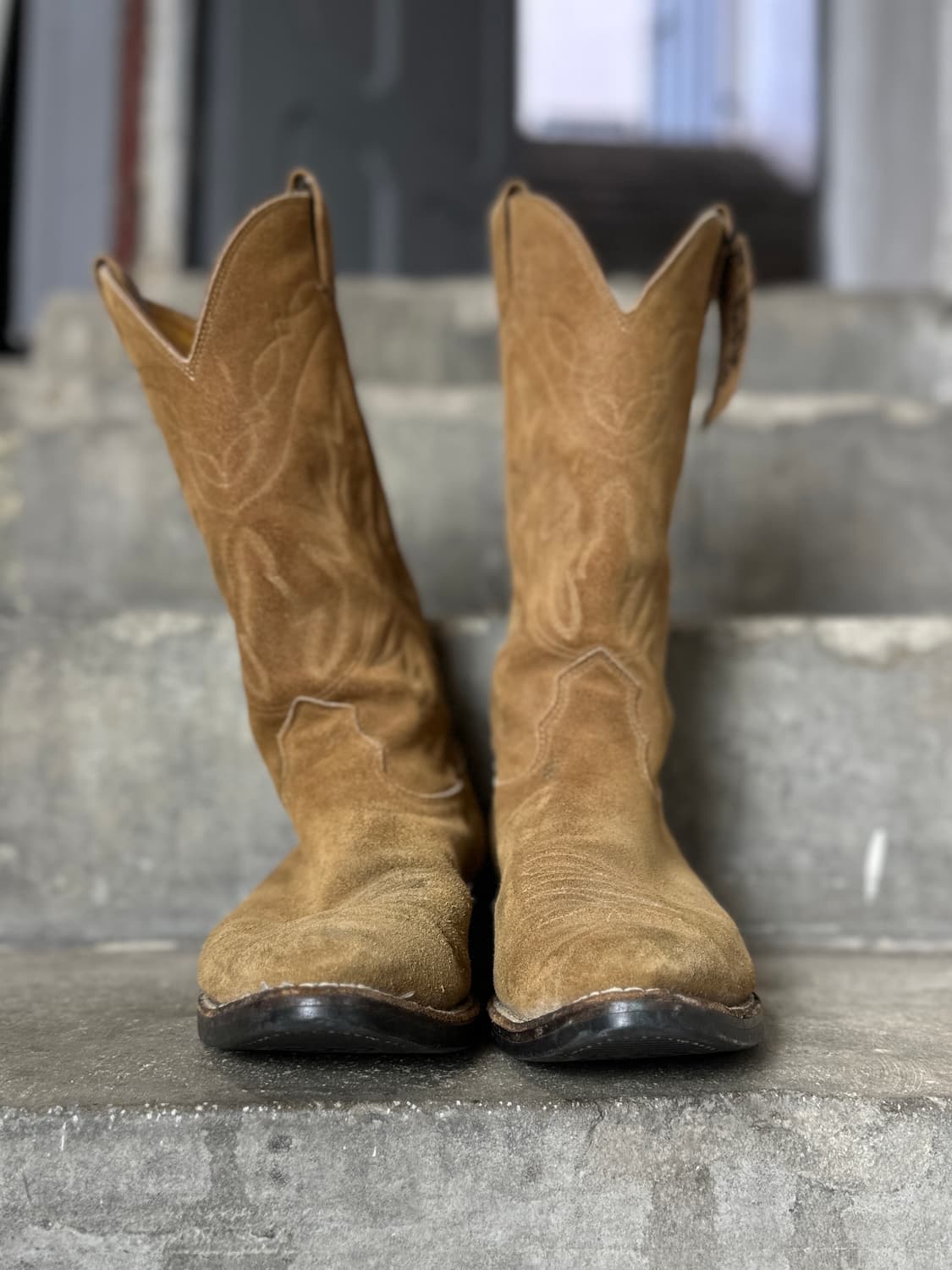 90's USA 노코나 러프아웃 스웨이드 웨스턴 부츠 카우보이 부츠 상품이미지5