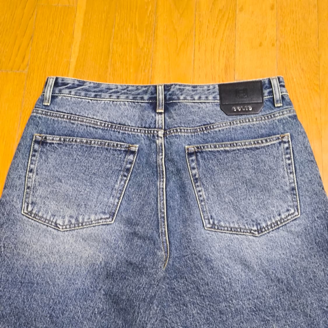 [50] 솔리드 옴므 중청 와이드 데님 팬츠 상품이미지2