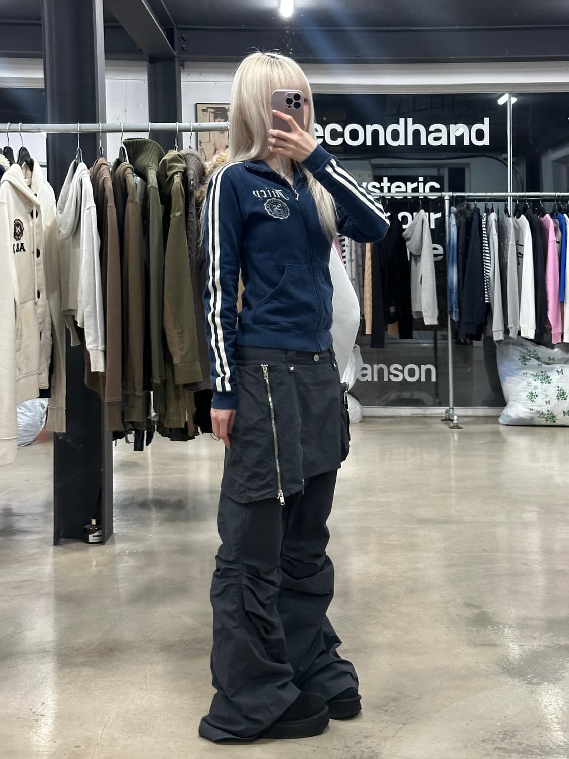 쥬시 꾸띄르 y2k 갸루 네이비 트랙탑 집업 상품이미지2