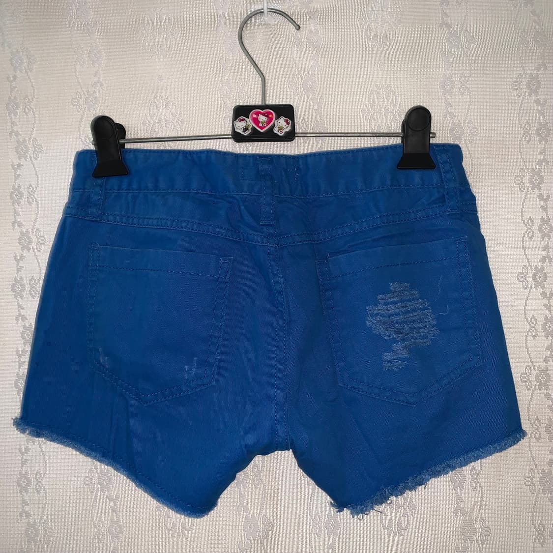 블루 데미지 컷오프 숏팬츠 상품이미지5