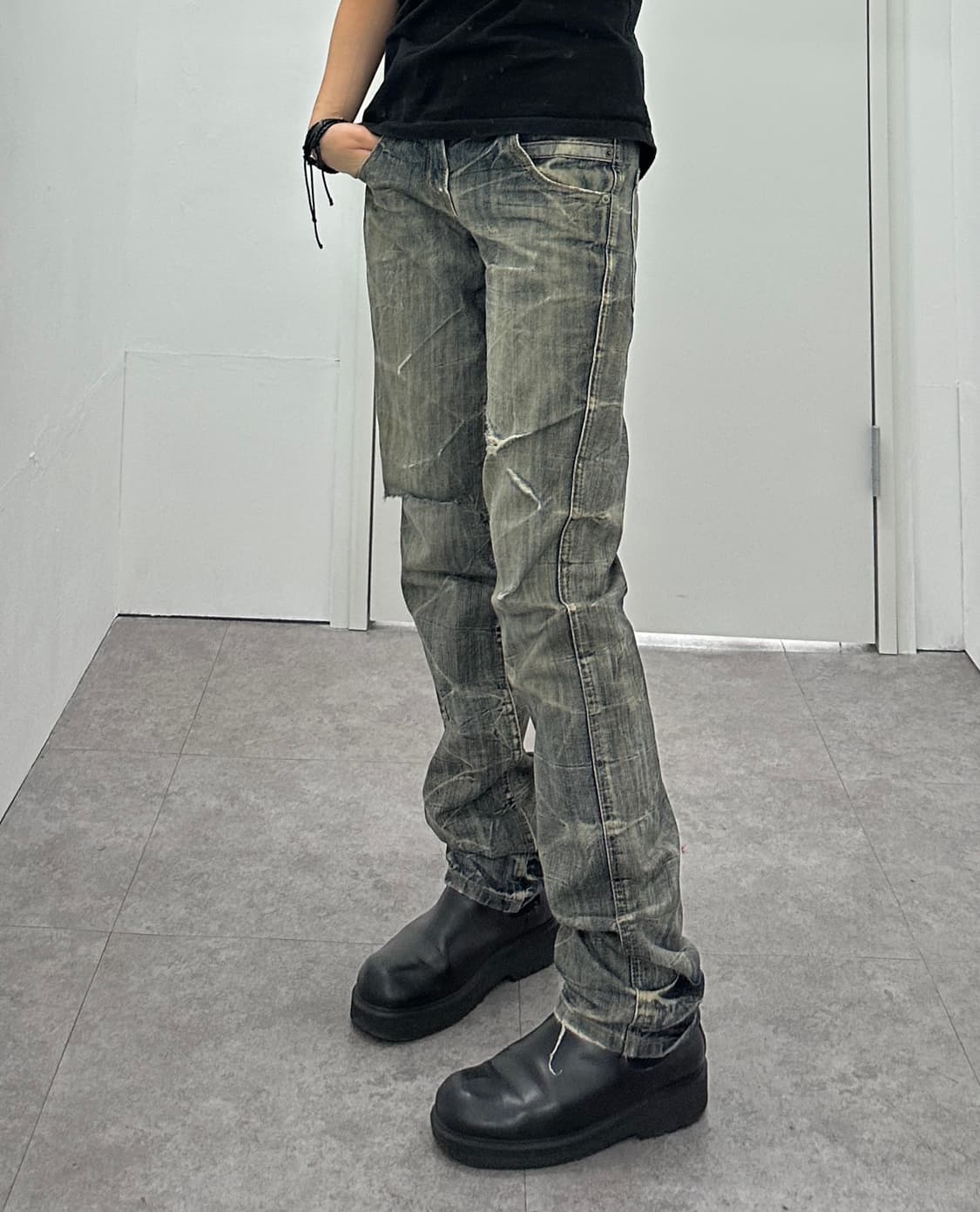 Superubis distressed denim jeans 상품이미지2