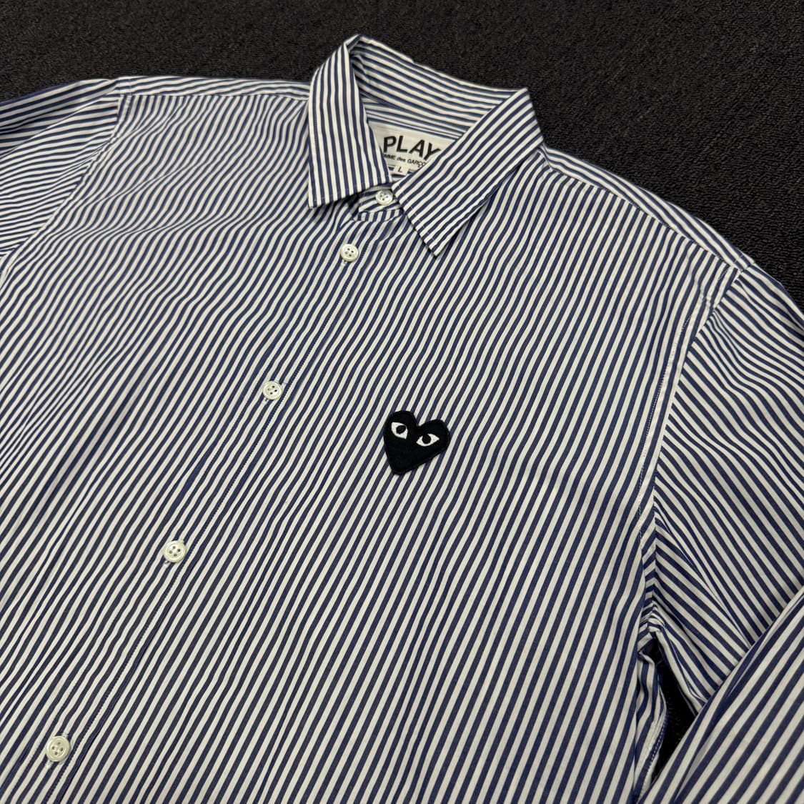 꼼데가르송 스트라이프 하트와펜 셔츠 상품이미지4