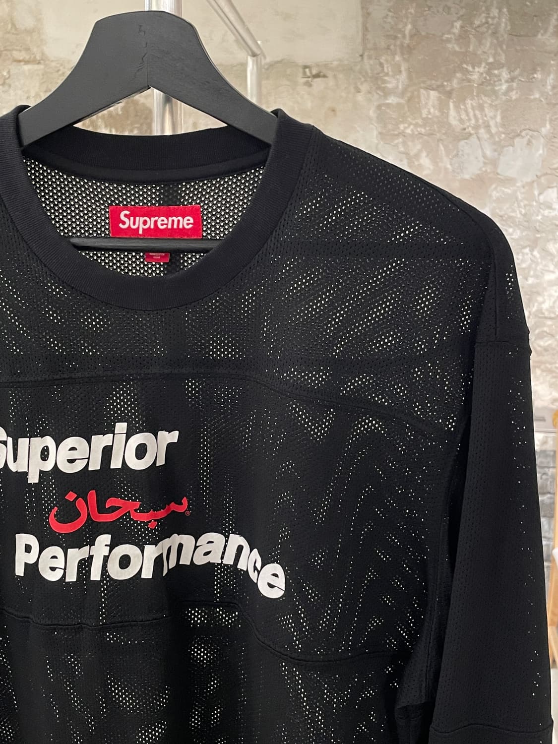 슈프림 25S/S 블랙 아라빅 메쉬 롱 슬리브 상품이미지3