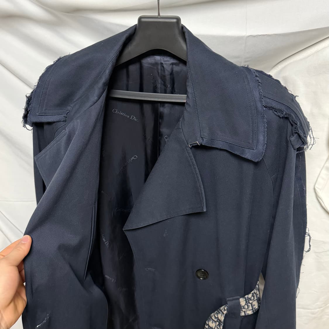 [S+급/46] 디올 오블리크 벨티드 디스트로이트 오버 코트 상품이미지6