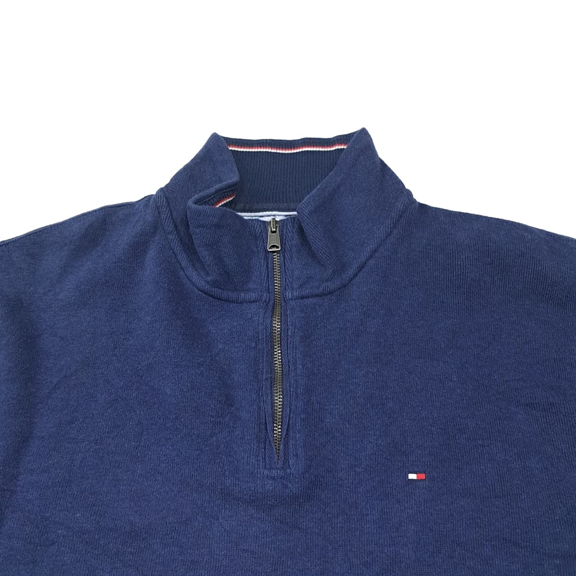 CL824 2XL 타미힐피거 00s 하프집업 네이비 니트 스웨터 상품이미지2