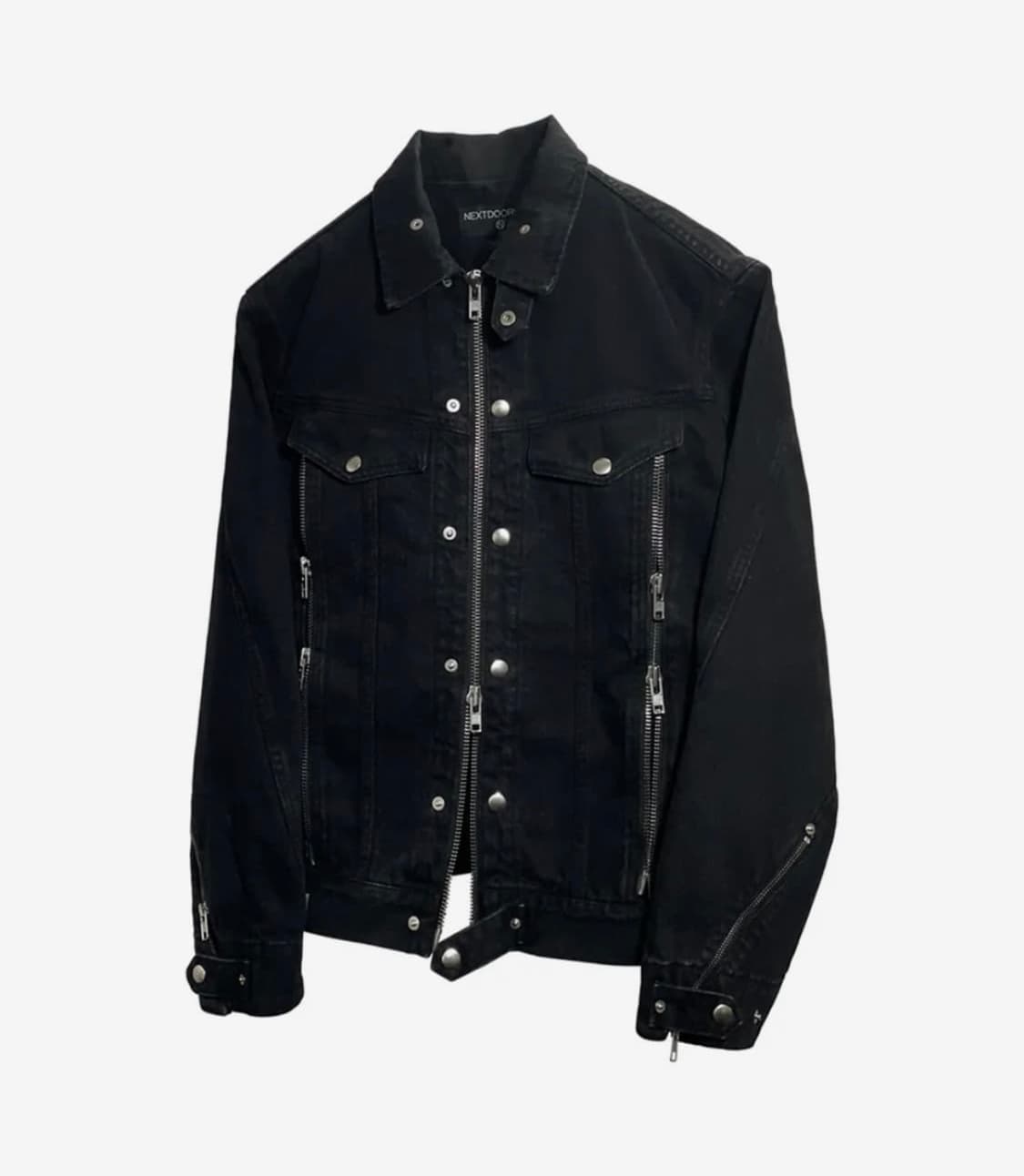 넥스트도어립스 TWISTED ZIPPER TRUCKER JACKET 상품이미지1