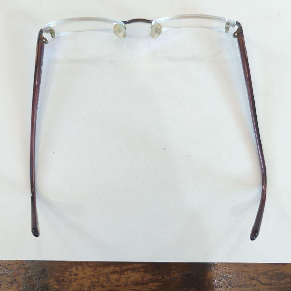 Tiffany & Co. 버건디 프레임 클리어 무테 렌즈 안경 상품이미지3