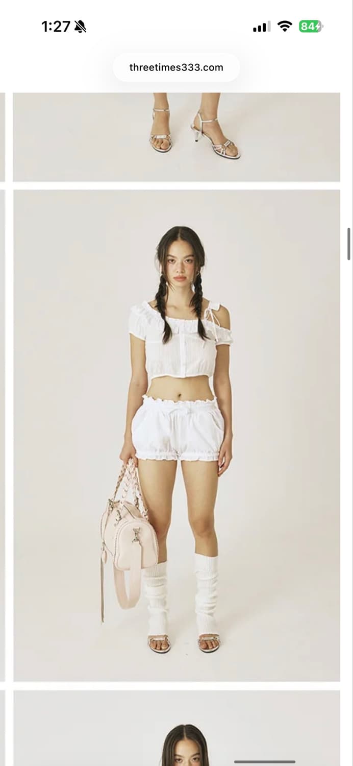 쓰리타임즈 쓰탐 보노 쇼츠 화이트 (아이보리) 상품이미지4