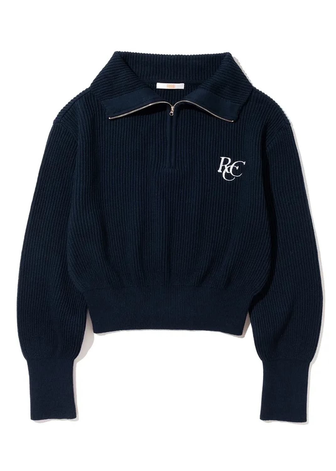 로씨로씨 여성 반집업 니트 네이비  상품이미지1