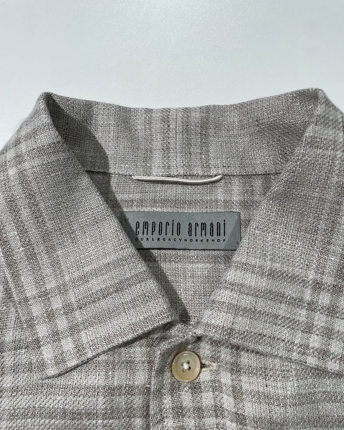 아워레가시 x 엠프리오 아르마니 히든 버튼 리베로 체크 셔츠 상품이미지7