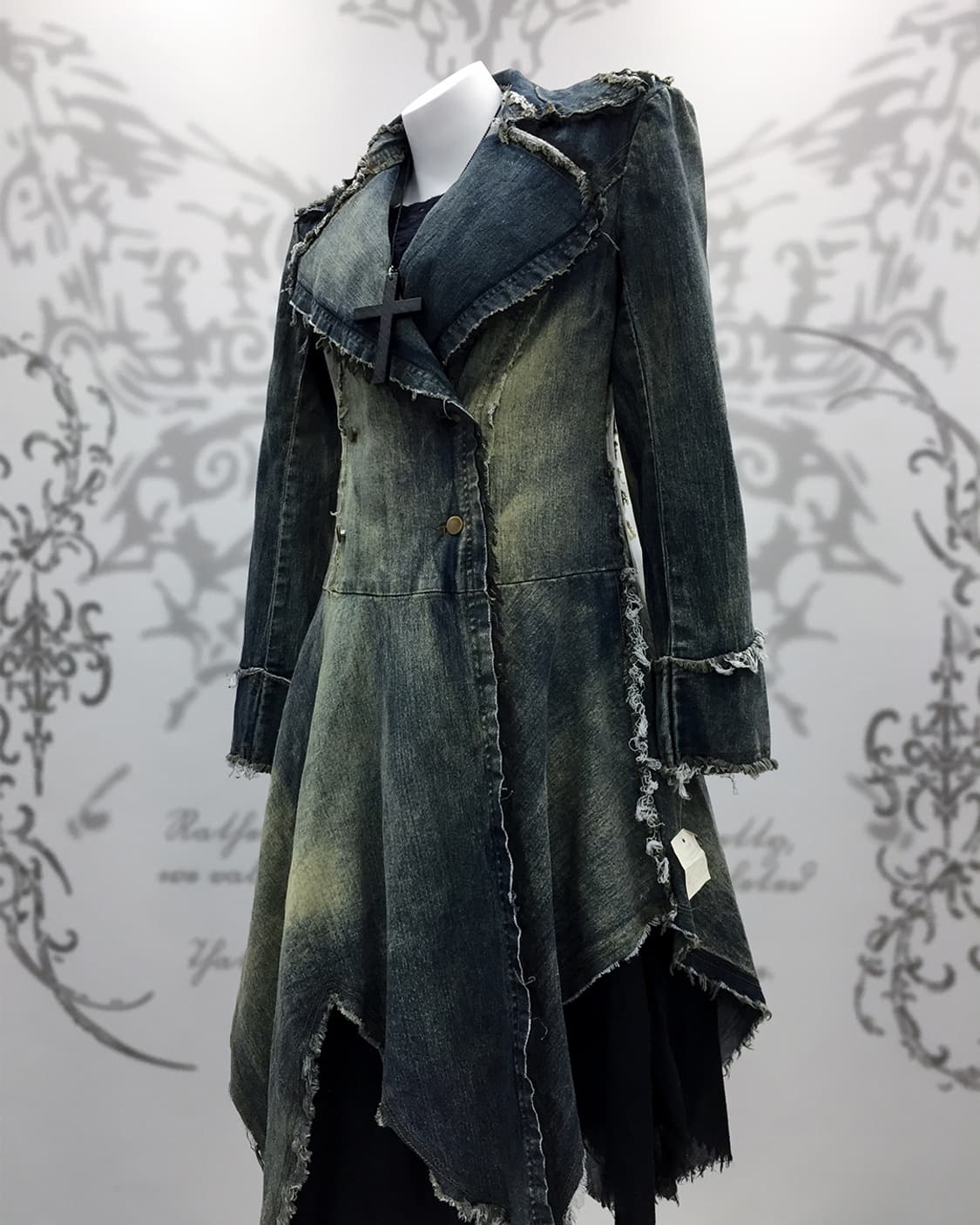 Grunge denim maxi coat 상품이미지1