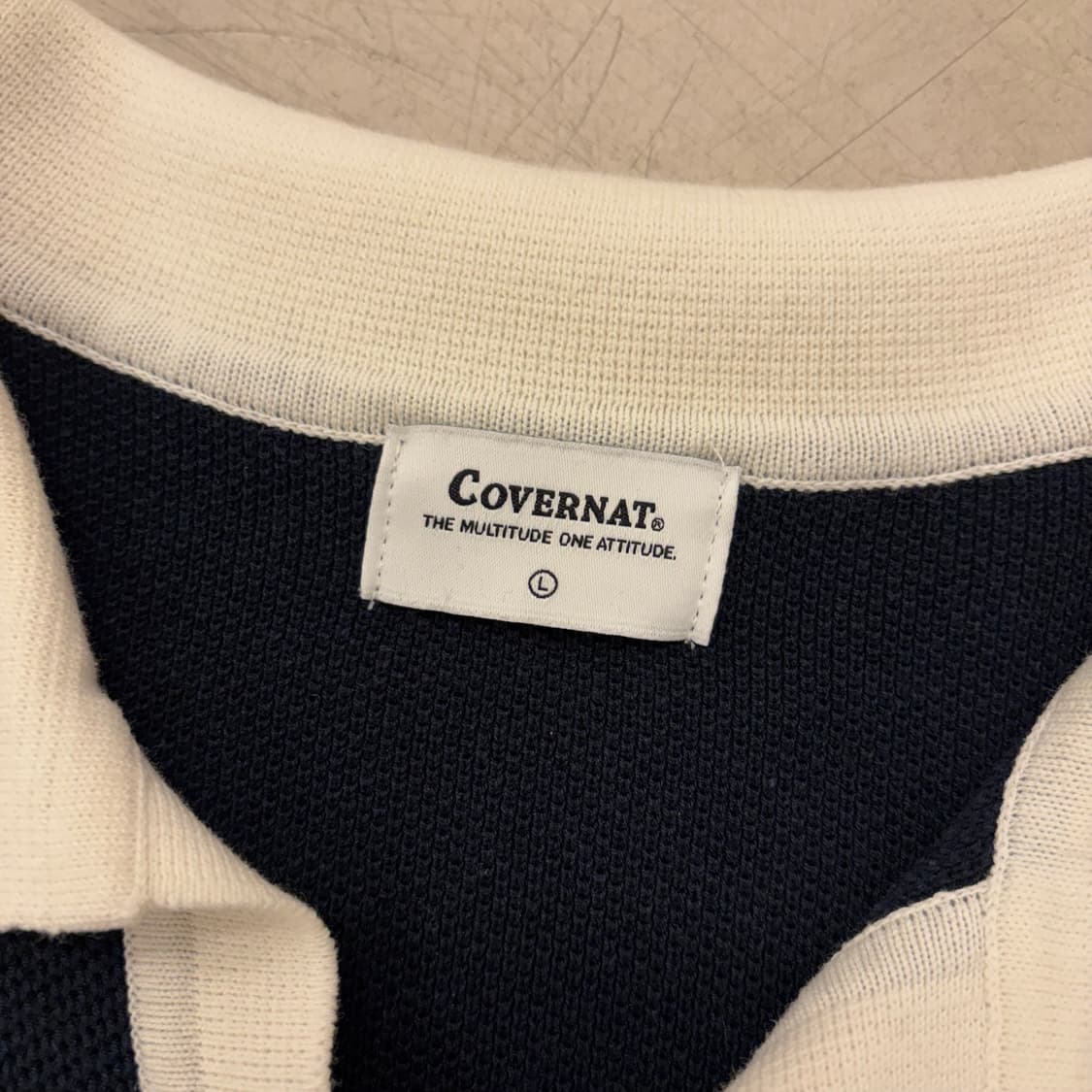 커버낫 투톤 스몰로고 카라티 상품이미지3