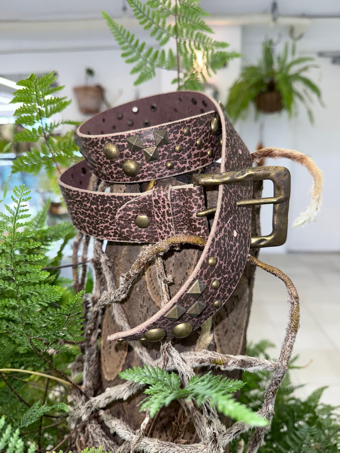 multi leather stud belt 상품이미지4