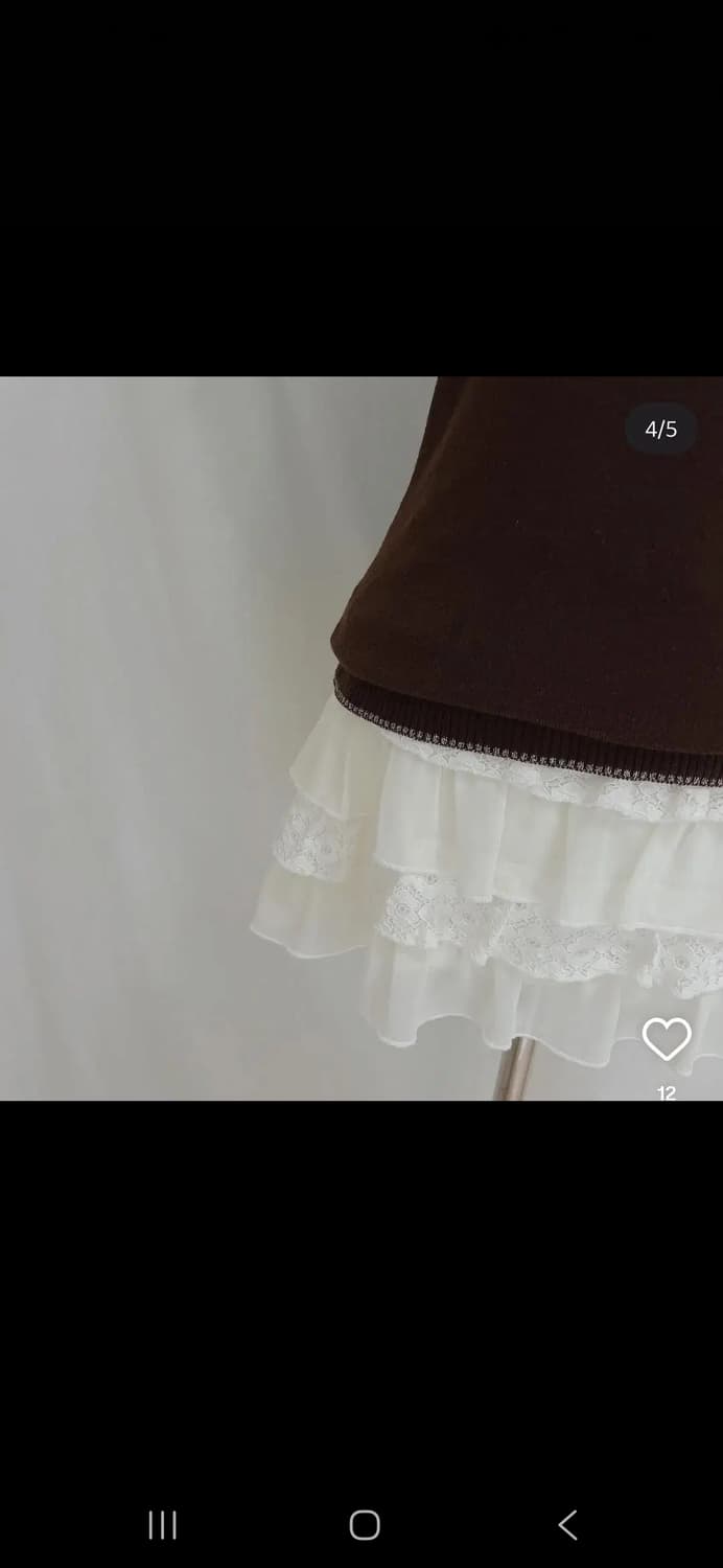 일본 빈티지 리본 로걀탑 니트 무드브릿지 상품이미지3