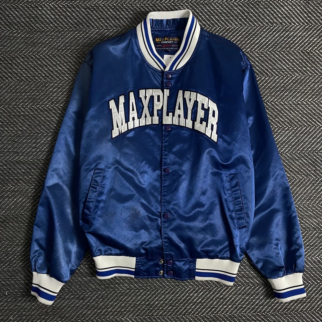 맥스플레이어 빅로고 올드스쿨 사틴 바시티 자켓o 2825 상품이미지1