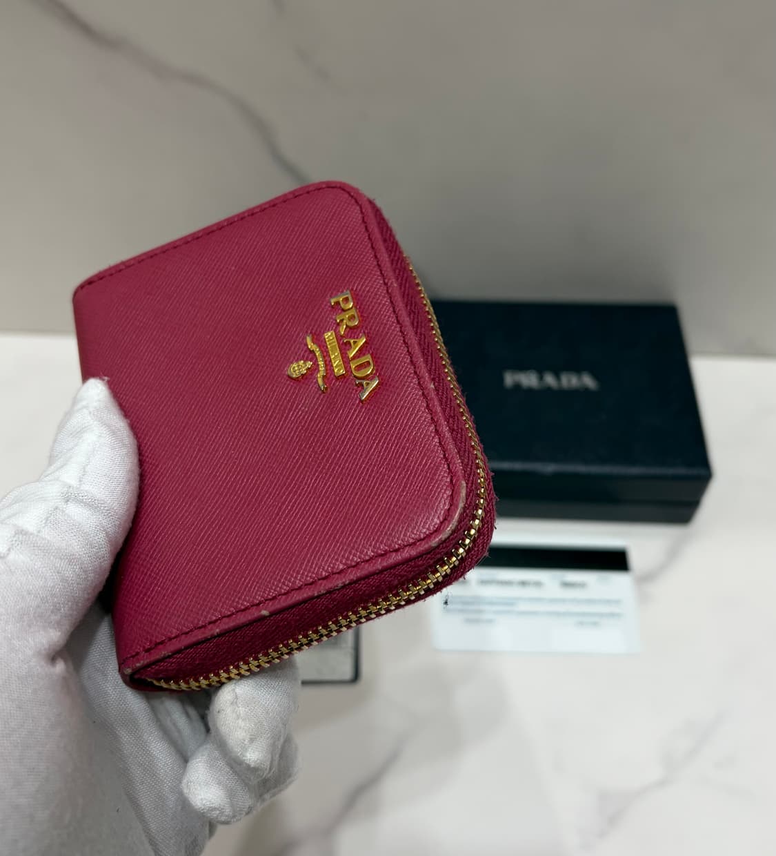 [정품] 프라다 사피아노 핑크 동전지갑  상품이미지8