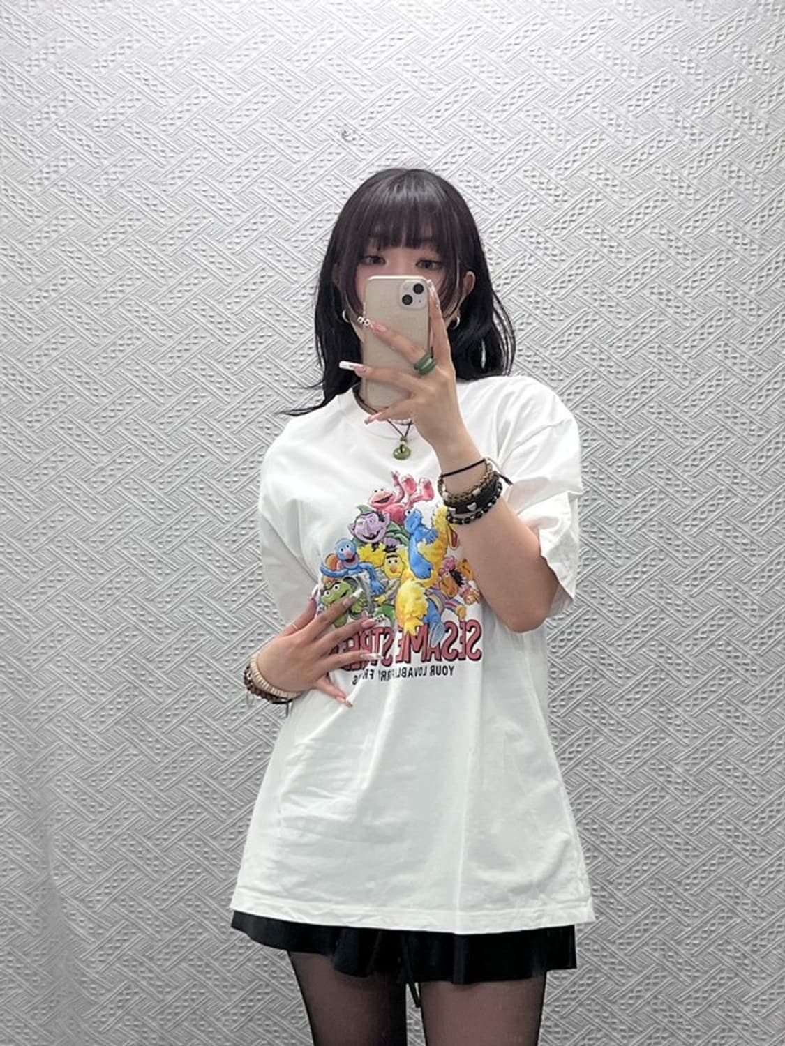 유니클로 키치 세서미 스트리트 콜라보 반팔 티셔츠 L C11317 상품이미지2