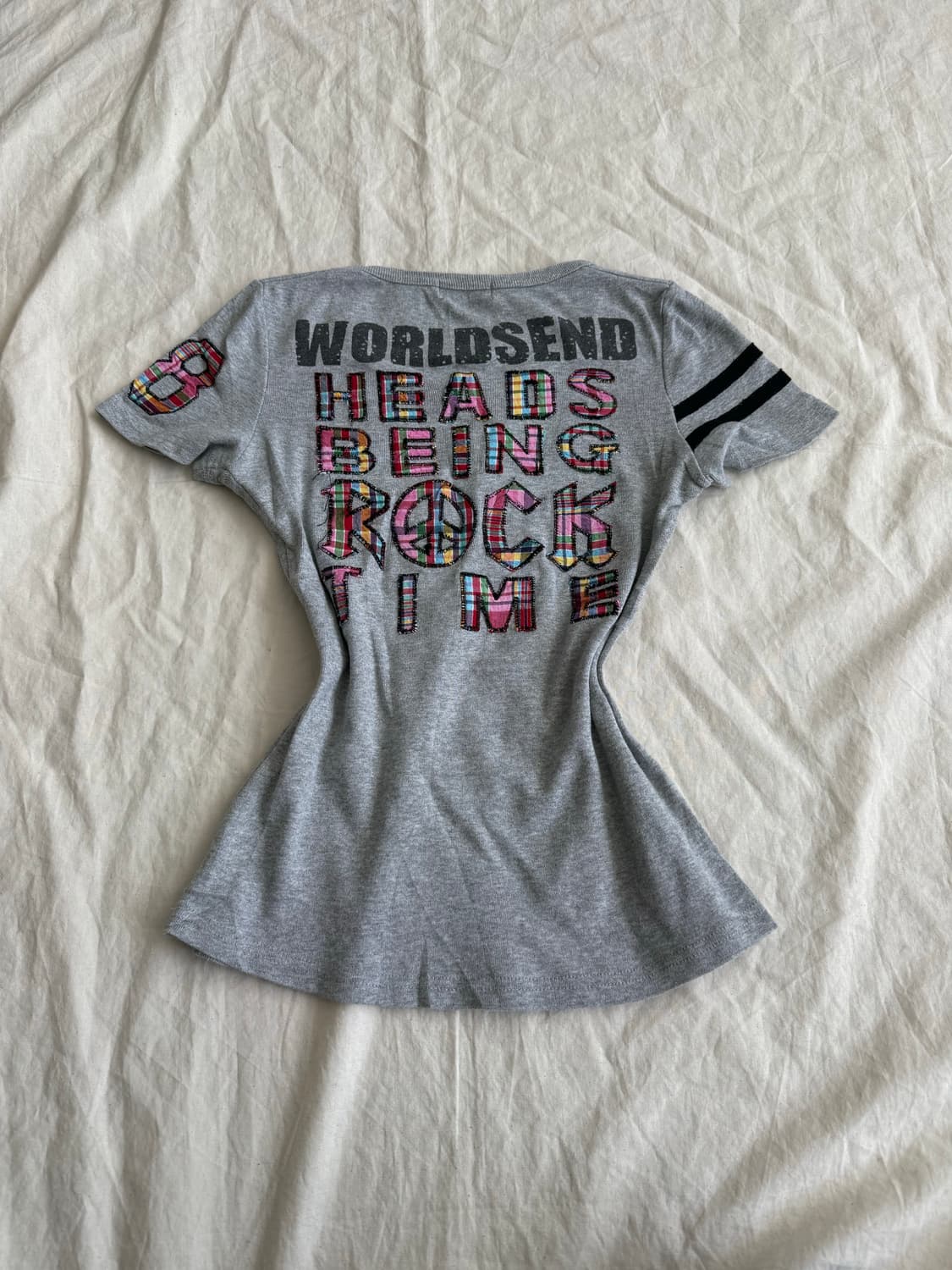 키치 00‘s y2k 딱붙 반팔탑 상품이미지6