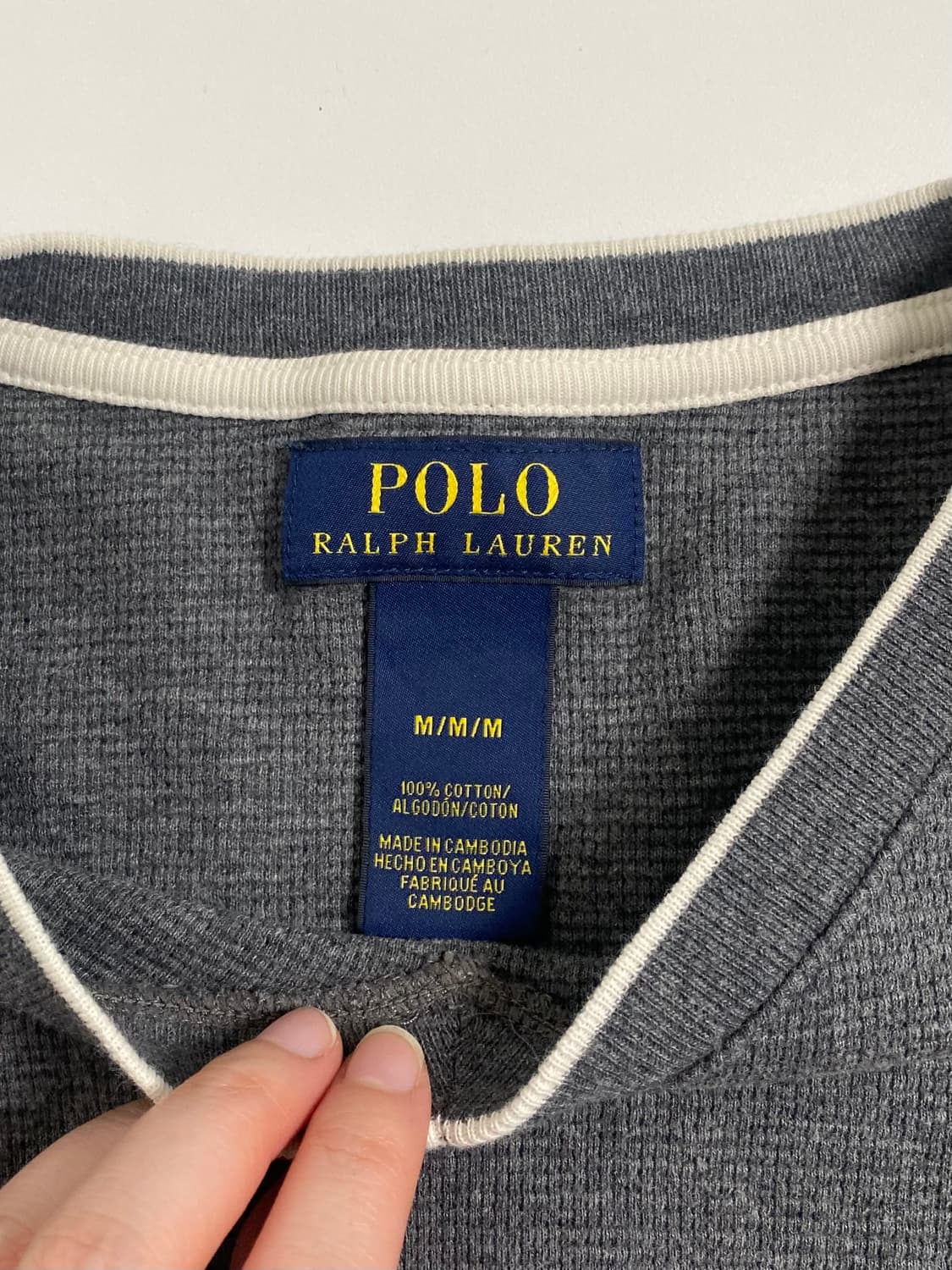 폴로 브이넥 와플티 상품이미지4