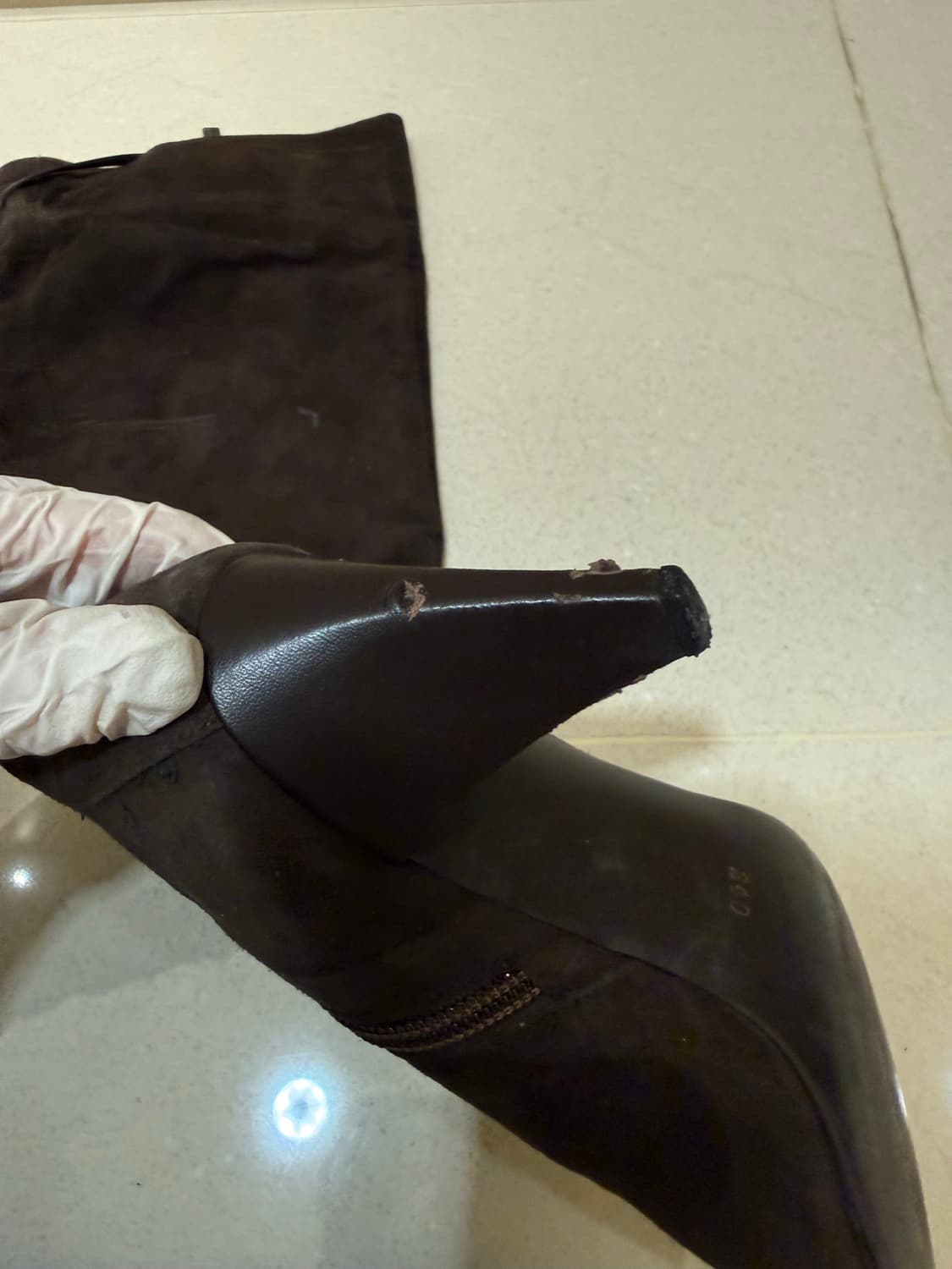 Mine 마인 스웨이드 롱부츠 240 구두 부츠 워커 여자신발 한섬 상품이미지5