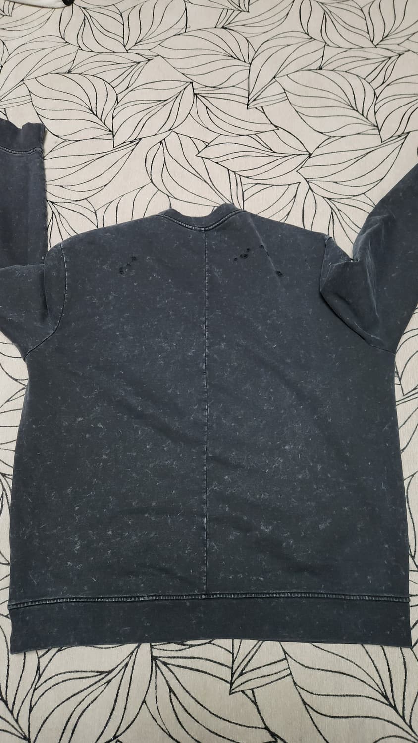 올세인츠 스톤워싱 데미지드 맨투맨 세미오버핏 L 105 상품이미지2