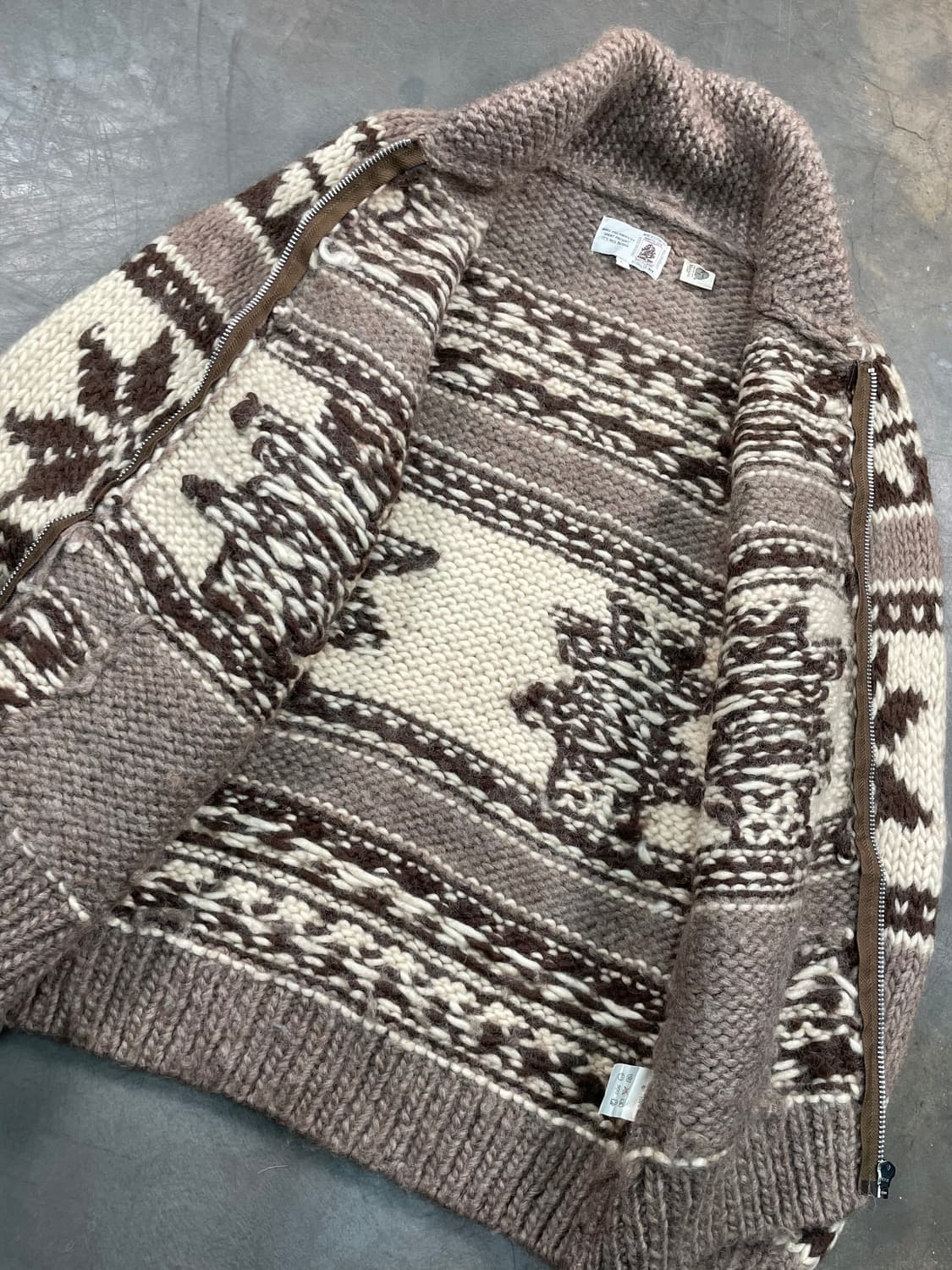 빈티지 코위찬 니트 집업 상품이미지3