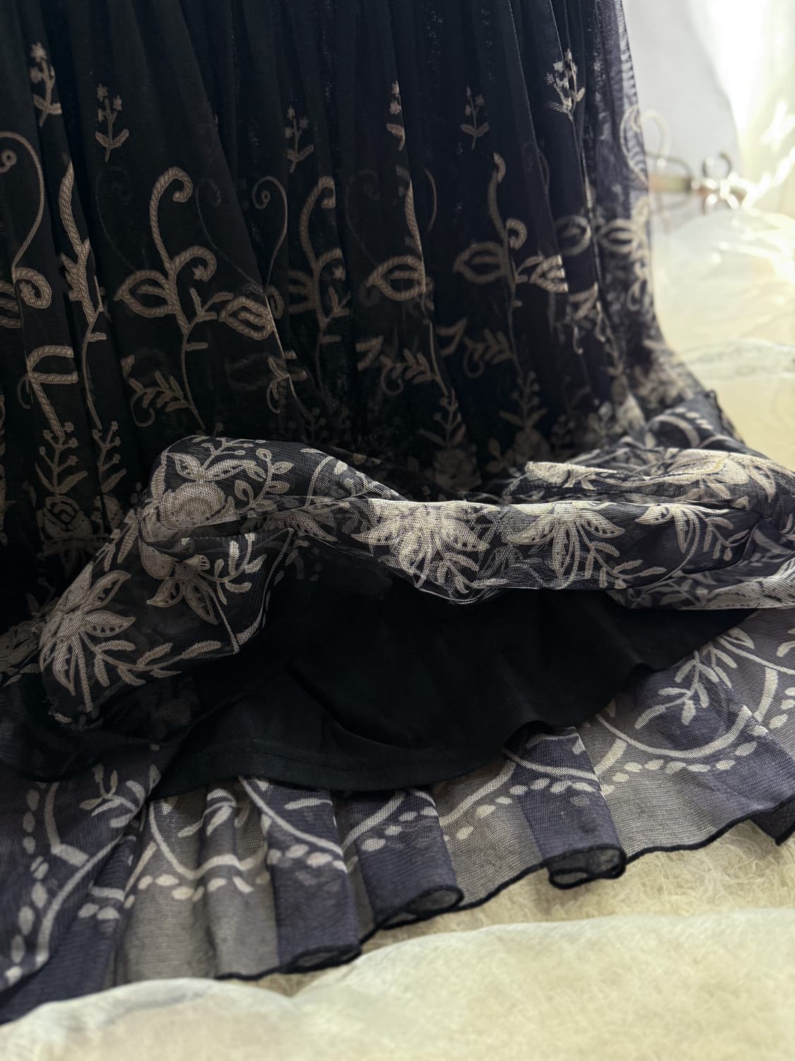 Floral Embroidered Lace Skirt 0197 상품이미지6