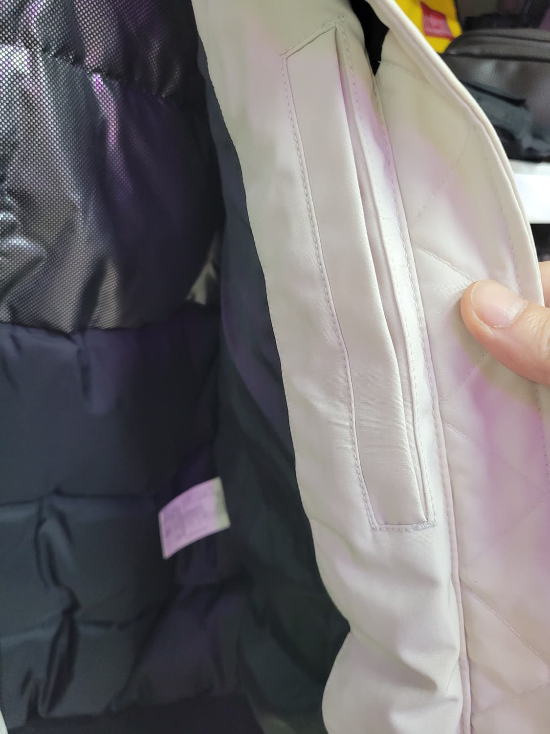 내셔널지오그래픽 아이보리 숏 패딩 다운 자켓 S 상품이미지5