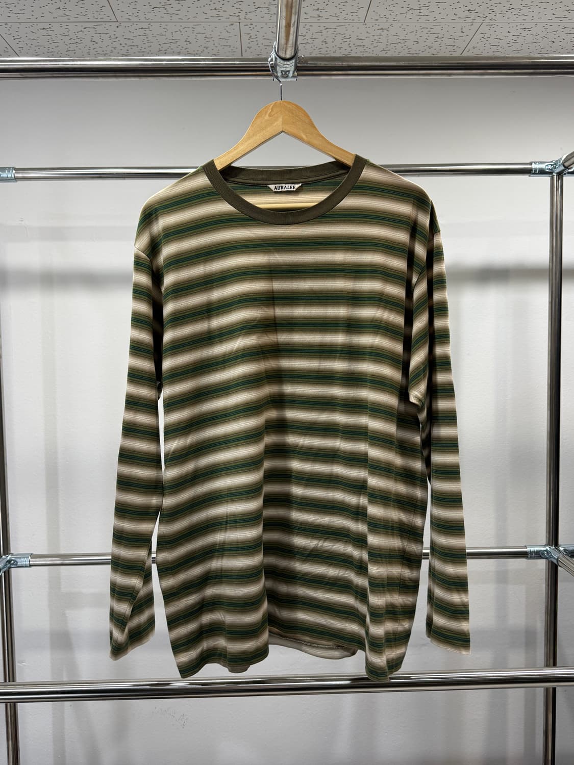 AURALEE — Gradient Stripe Jersey L/S Tee 상품이미지1