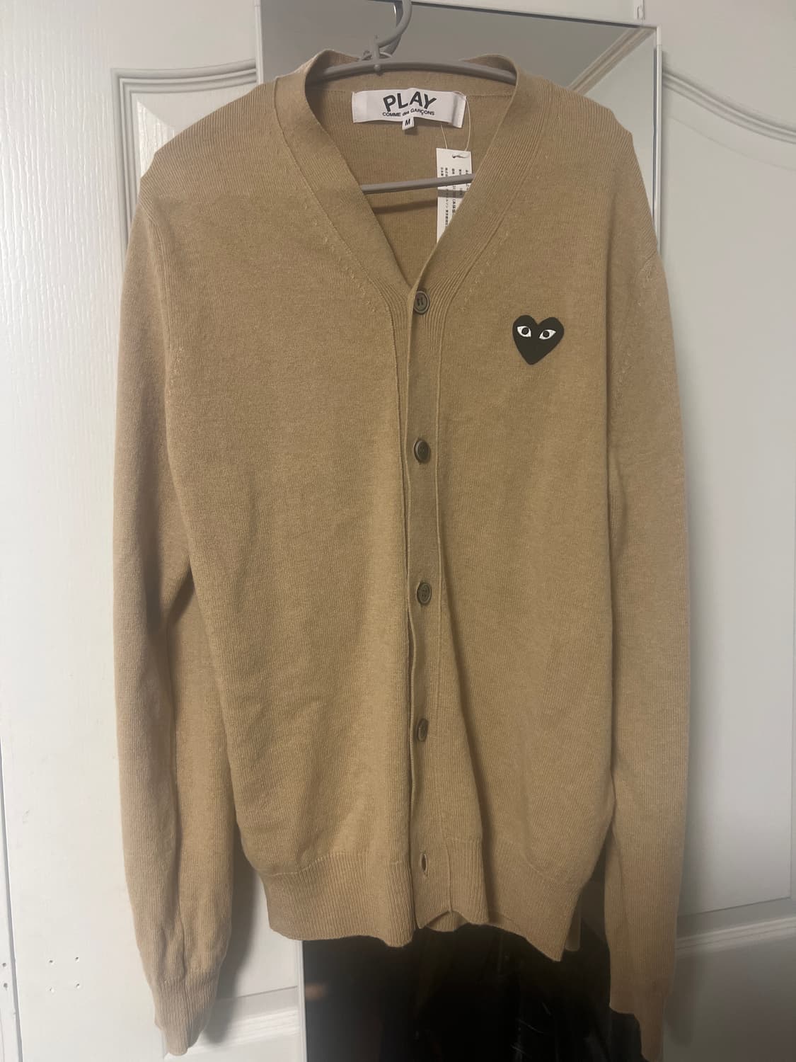 꼼데가르송 블랙와펜 베이지 가디건 신품(M) 상품이미지1