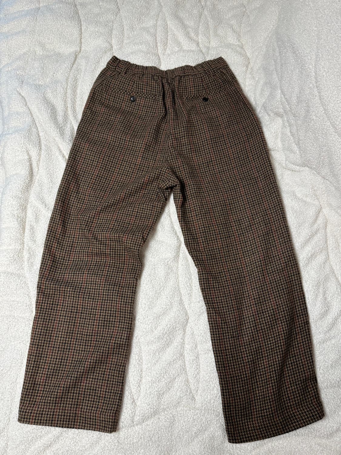 비이커 하운드투스 체크 와이드팬츠 상품이미지3