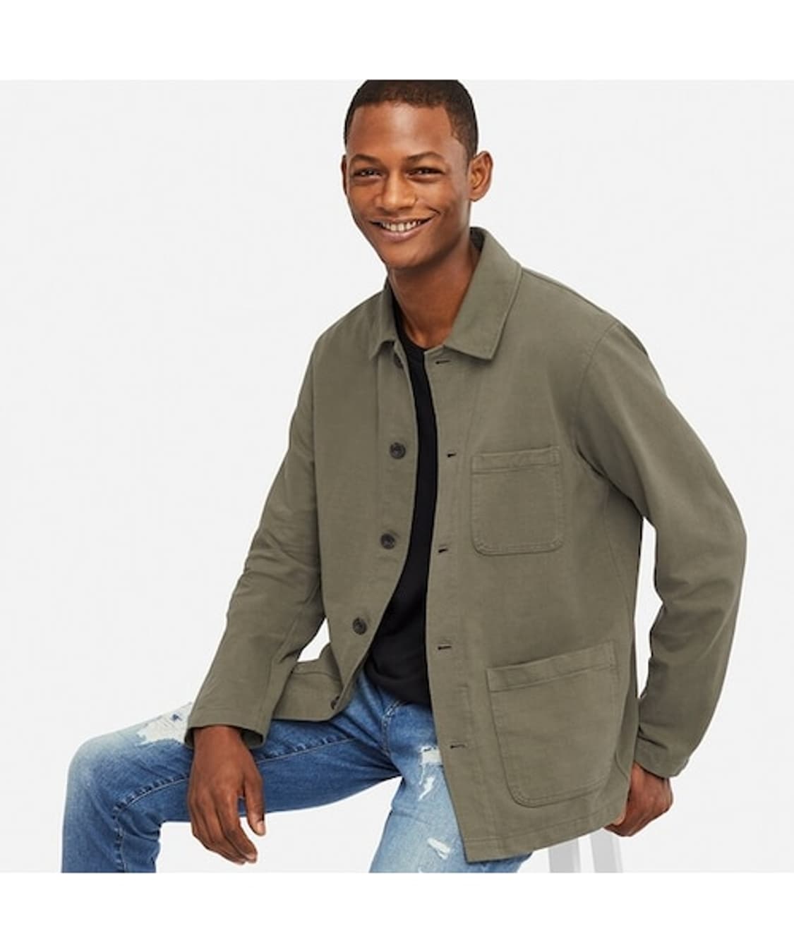 유니클로 워크 자켓 올리브 L 상품이미지4