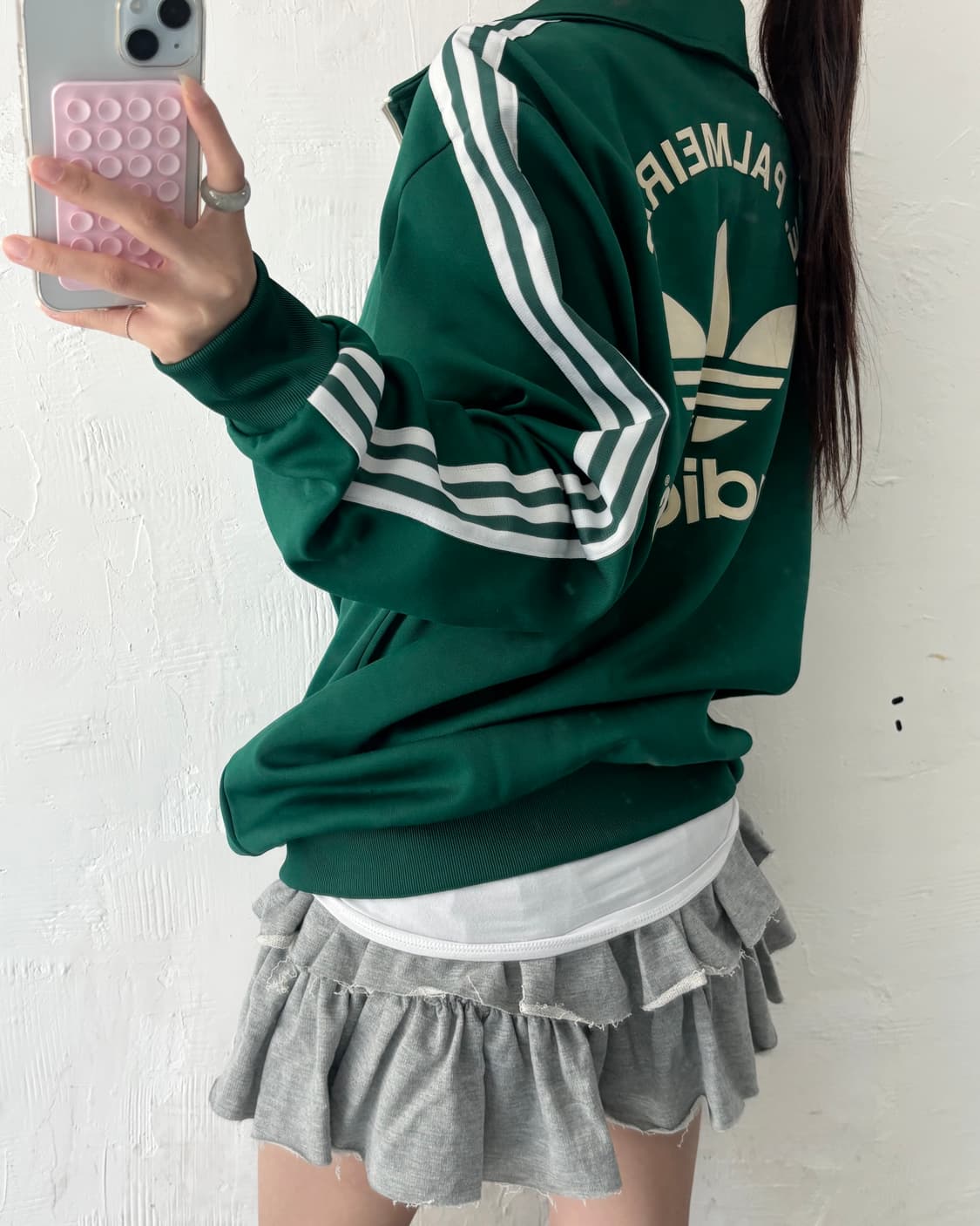Adidas 아디다스 딥그린 컬러 팔메이라스 트랙탑 져지 상품이미지3