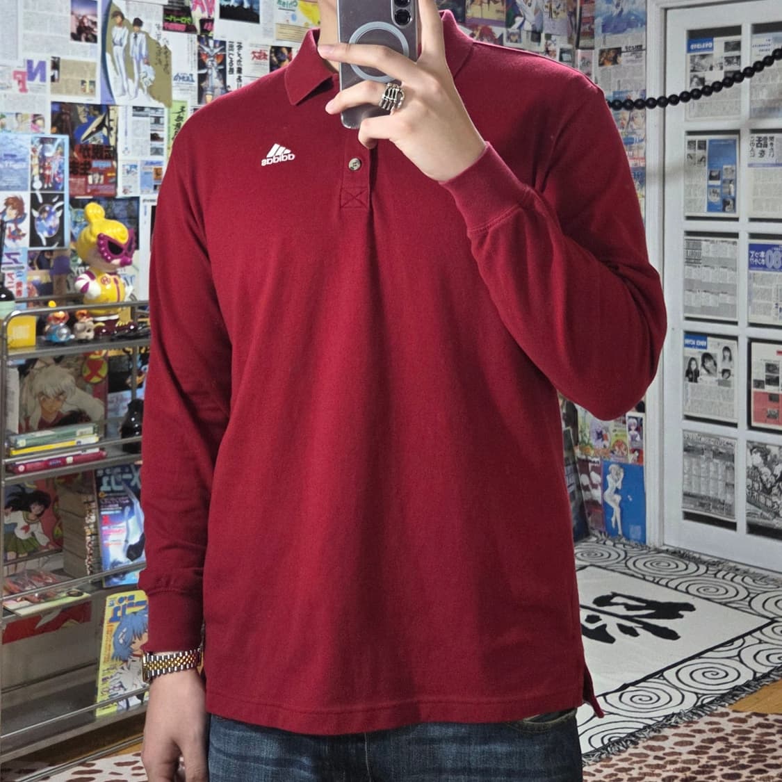 아디다스 일본판 레드 카라 PK 롱슬리브 상품이미지2