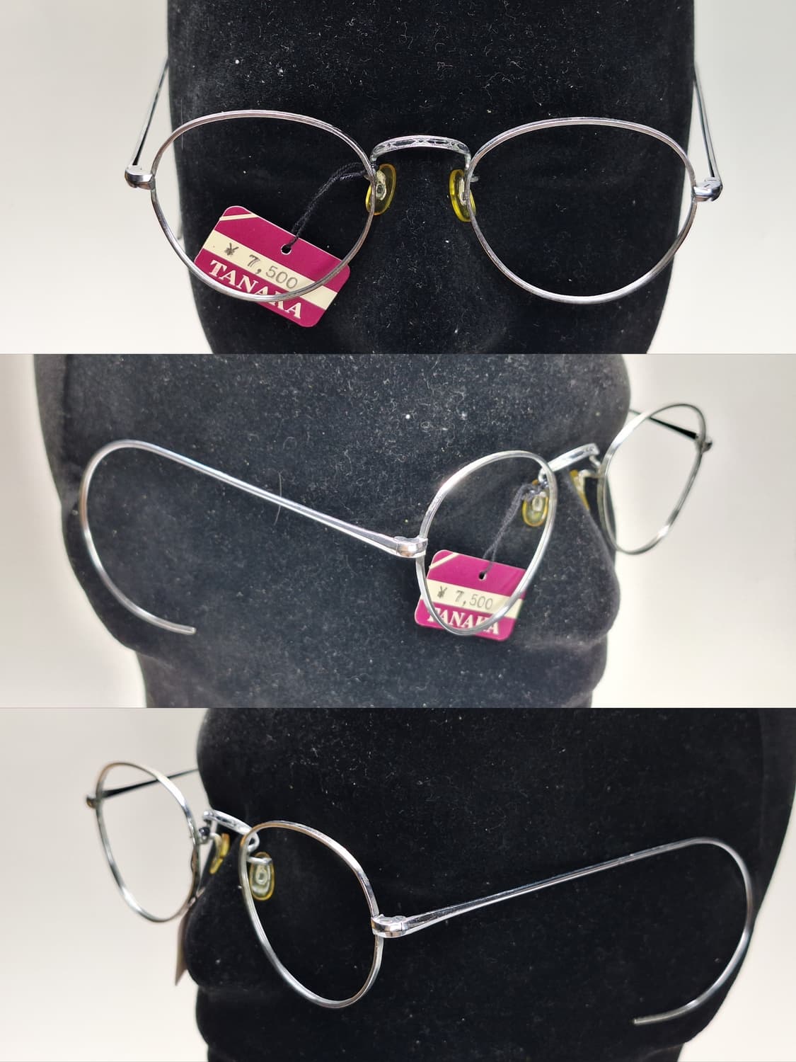 80s 일본제 빈티지 데드스톡 미사용/실버 케이블 템픅 안경테/클래식 상품이미지2