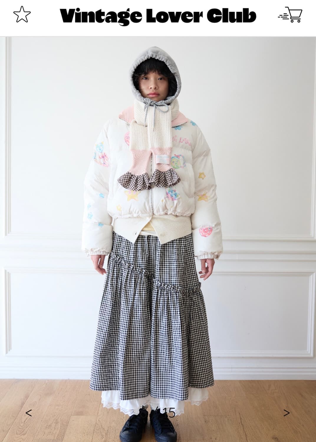 졸리레이드 스커트 Alice check frilled skirt 상품이미지3