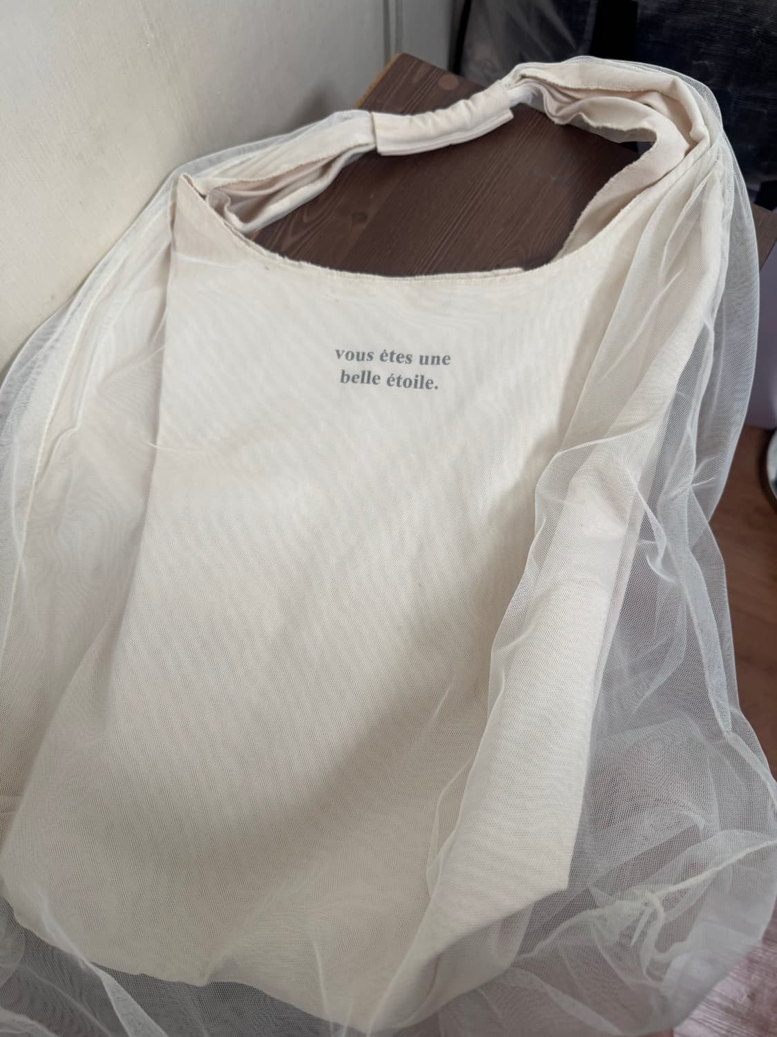 펀프롬펀 매쉬 레이어드 숄더백 에코백 아이보리 cos 상품이미지2