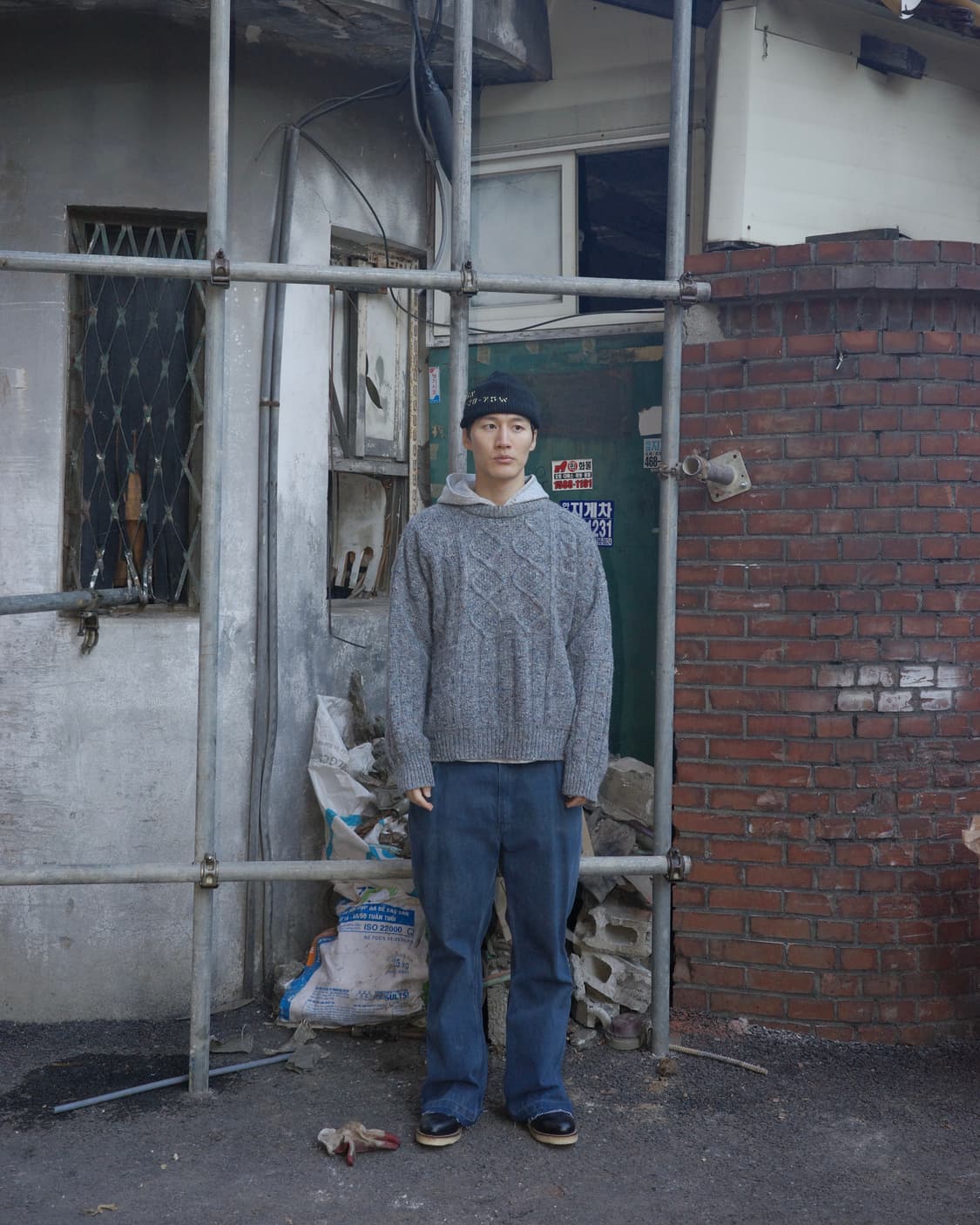 빈티지 아일랜드 보카시 피셔맨 아란 스웨터 상품이미지5