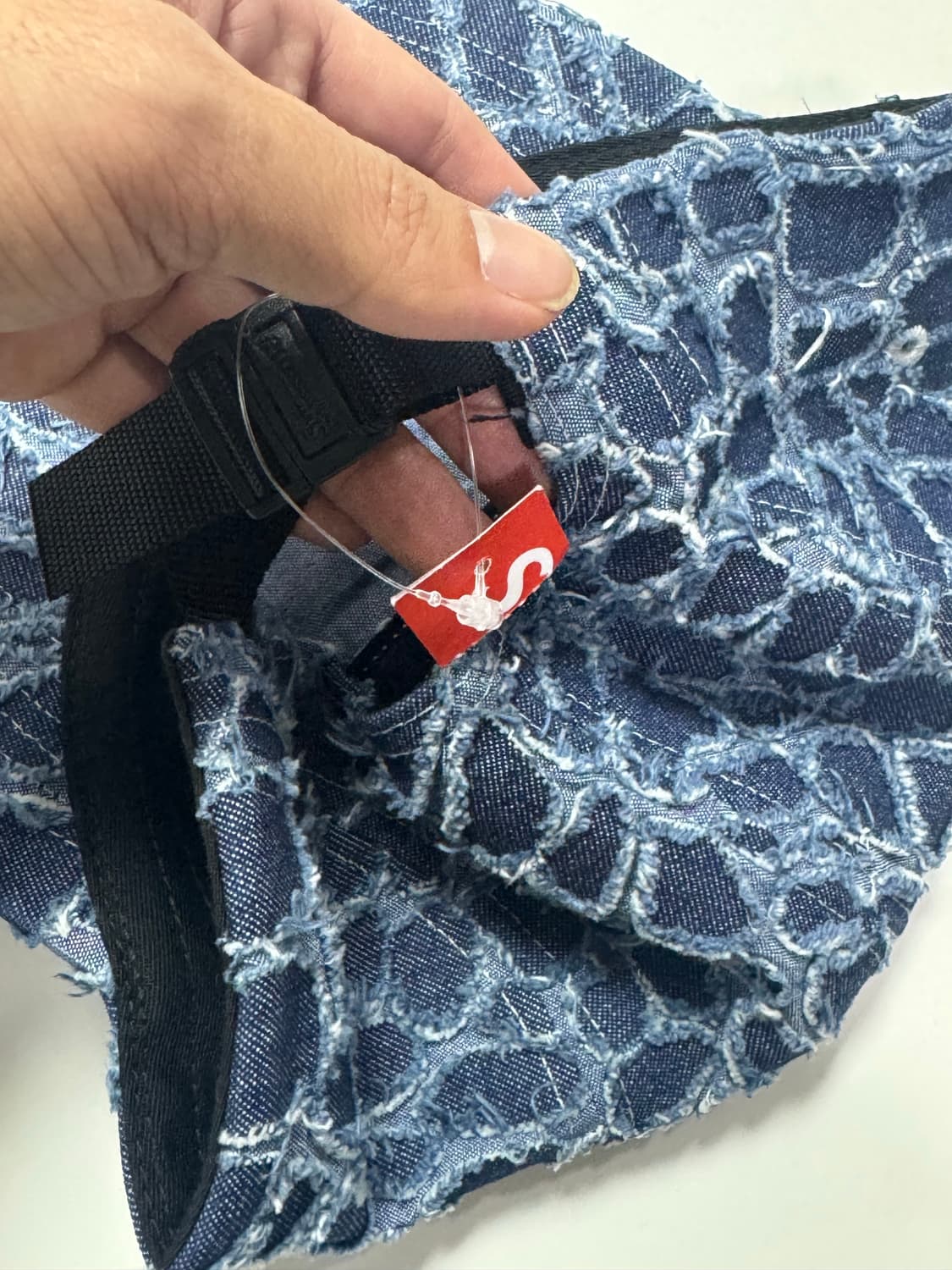 슈프림 프레이드 크록 데님 캠프캡 인디고- 25SS 상품이미지3