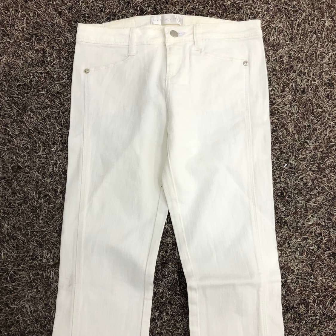 리바이스 부츠컷 화이트 데님 팬츠 상품이미지3