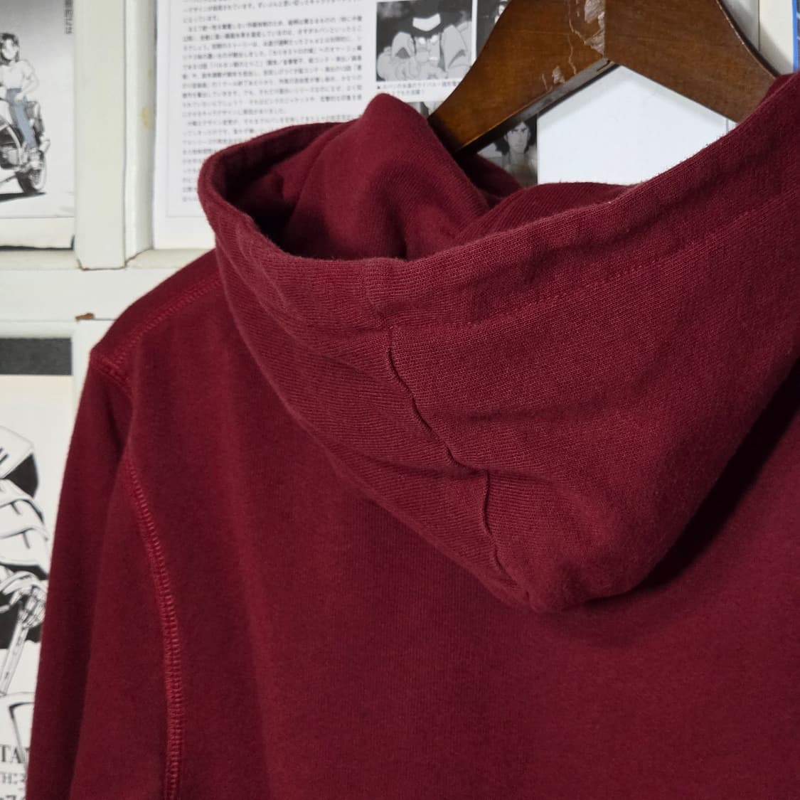 JPN 백넘버 버건디 후드집업 상품이미지6