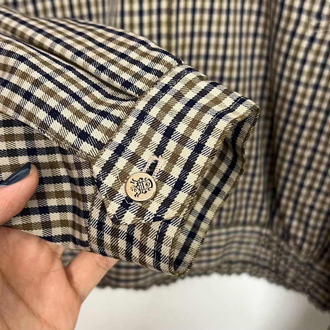 아쿠아스큐텀 울 플레이드 블루종 상품이미지4