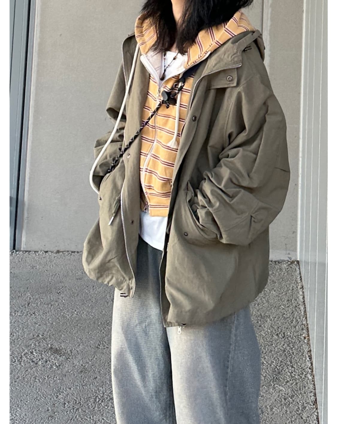 -ˋˏ 투웨이 사파리 후드 야상 자켓ˎˊ- 상품이미지3