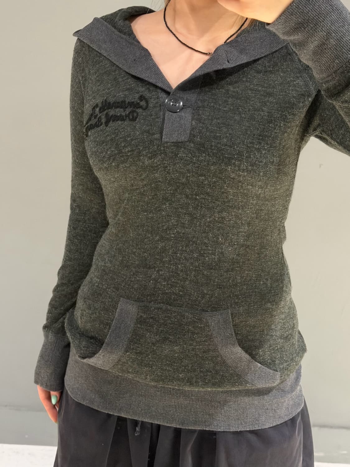 button-up pocket detail hood sleeve 상품이미지2